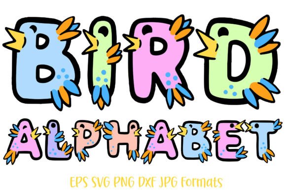 Bird Alphabet Lettering ABC PNG SVG Font Review