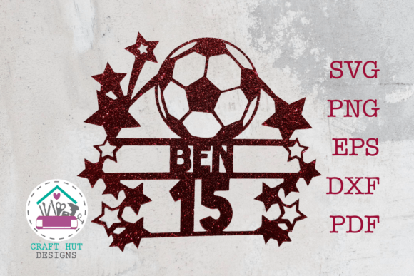 Customizable Soccer Cake Topper SVG Cut
