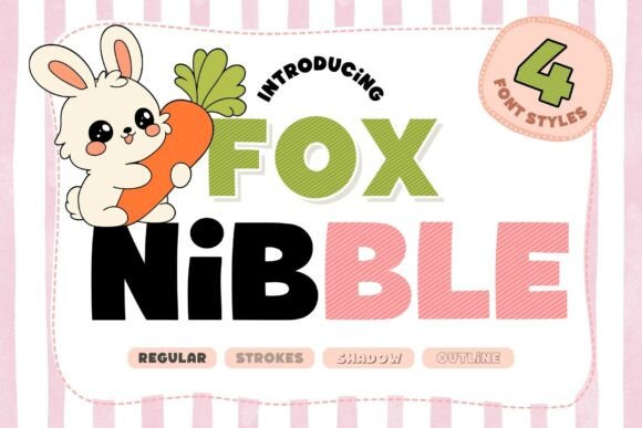Fox Nibble: A Playful Chunky Display Font for Real Embroidery