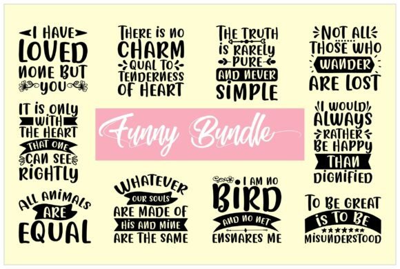 Funny Quotes SVG Bundle for Crafts and Graphics