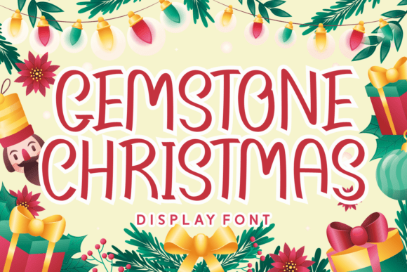 Gemstone Christmas Fonts for Display Projects