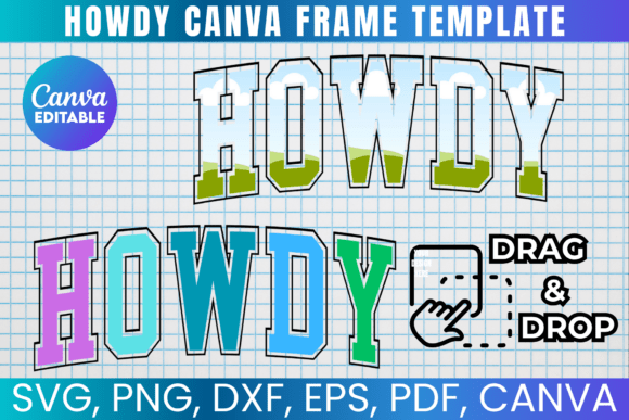 Howdy Canva Frame Template: Graphics for Print Templates