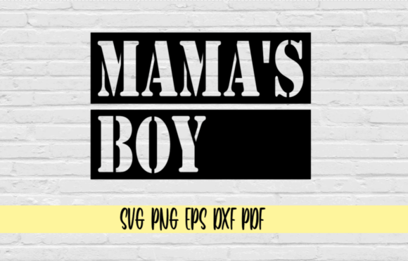 Mama s Boy Tee Shirt Stencil Font for Graphics and Crafts