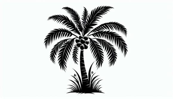 Palm Tree with Coconuts: A Graphics and Illustrations Review
