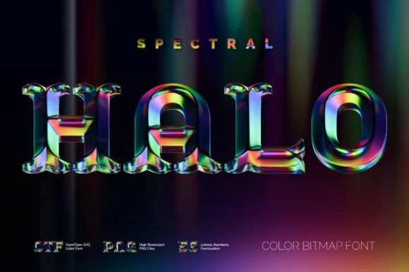 Spectral Halo: A Colorful Font for Creative Sellers