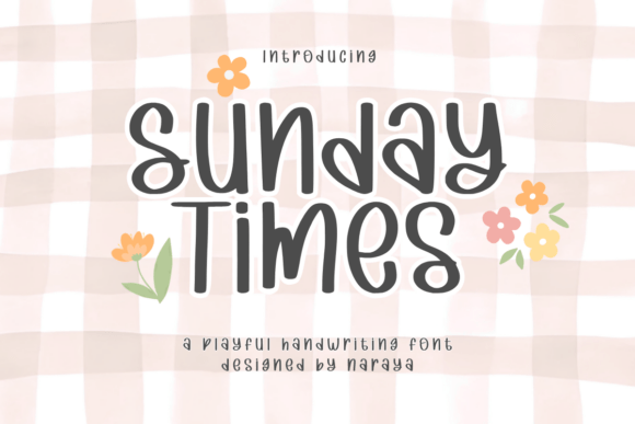 Sunday Times: A Playful Display Font for Handmade Creators