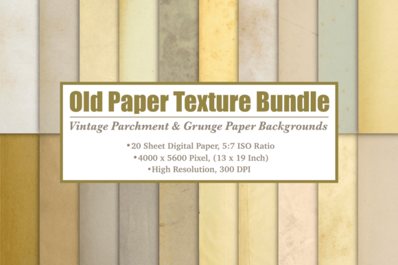 Vintage Old Paper Texture Bundle for Graphics and Textures