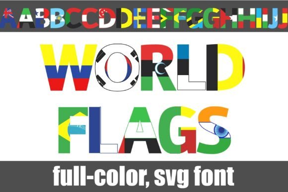 World Flags: A Bold Color Fonts Choice for Global Branding